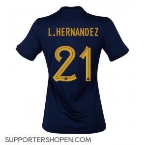 Frankrike Lucas Hernandez #21 Hemma Matchtröja Dam VM 2022 Kortärmad